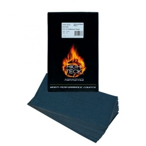 1500 Grit 5.5x9 in Waterproof Sanding Sheet, 50 pk, High Teck
