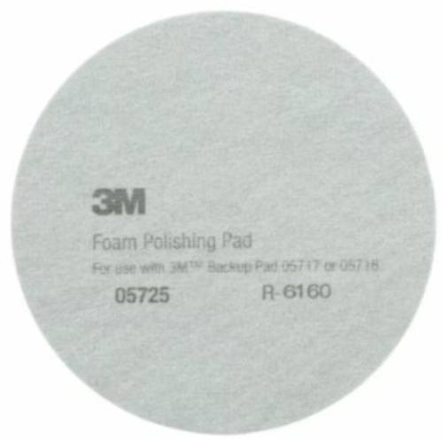 3M 05725 8" Single Sided Black Foam Polishing Pad, 2 pk