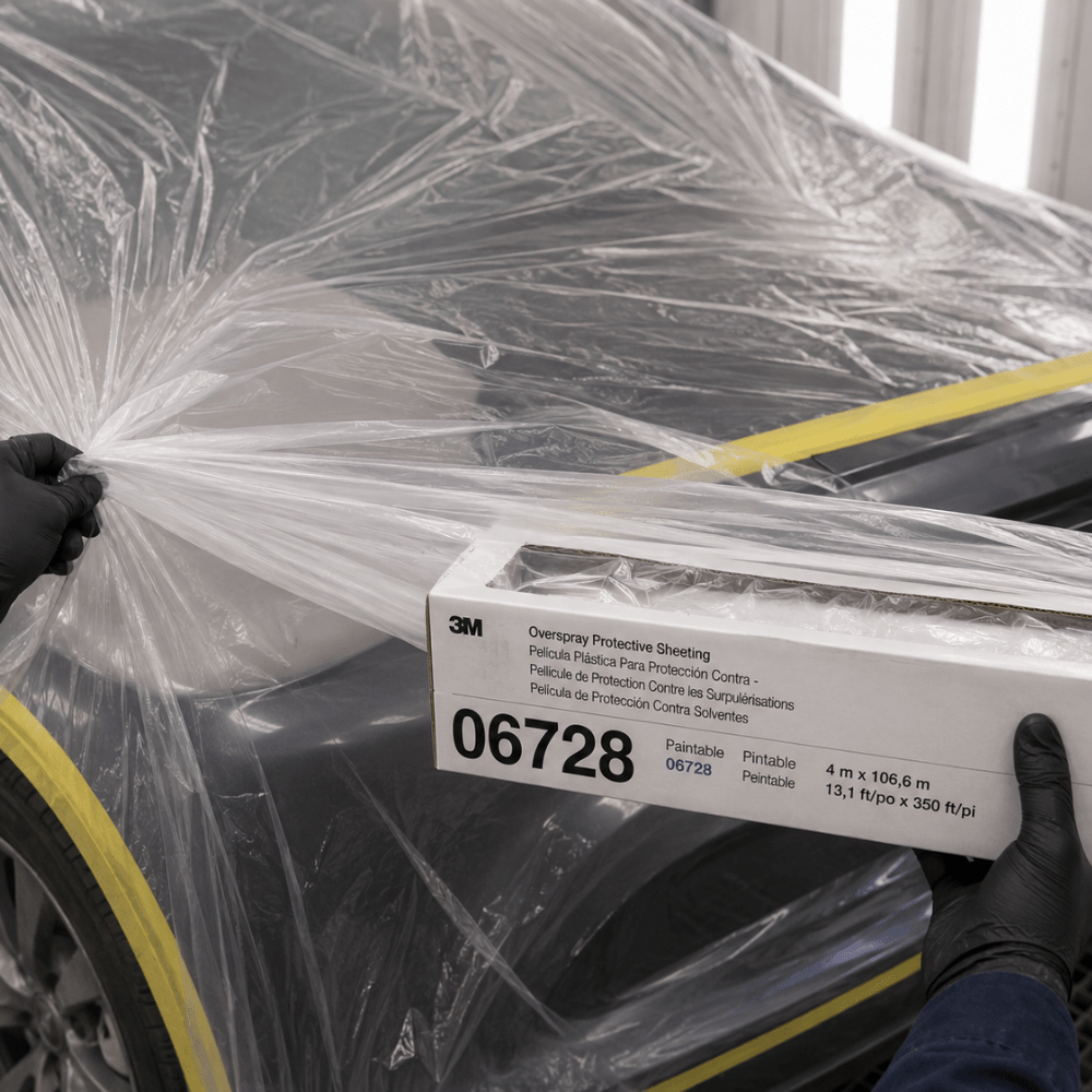 3M™ 06728 HDPE Overspray Protective Sheeting, 16 ft W x 350 ft L