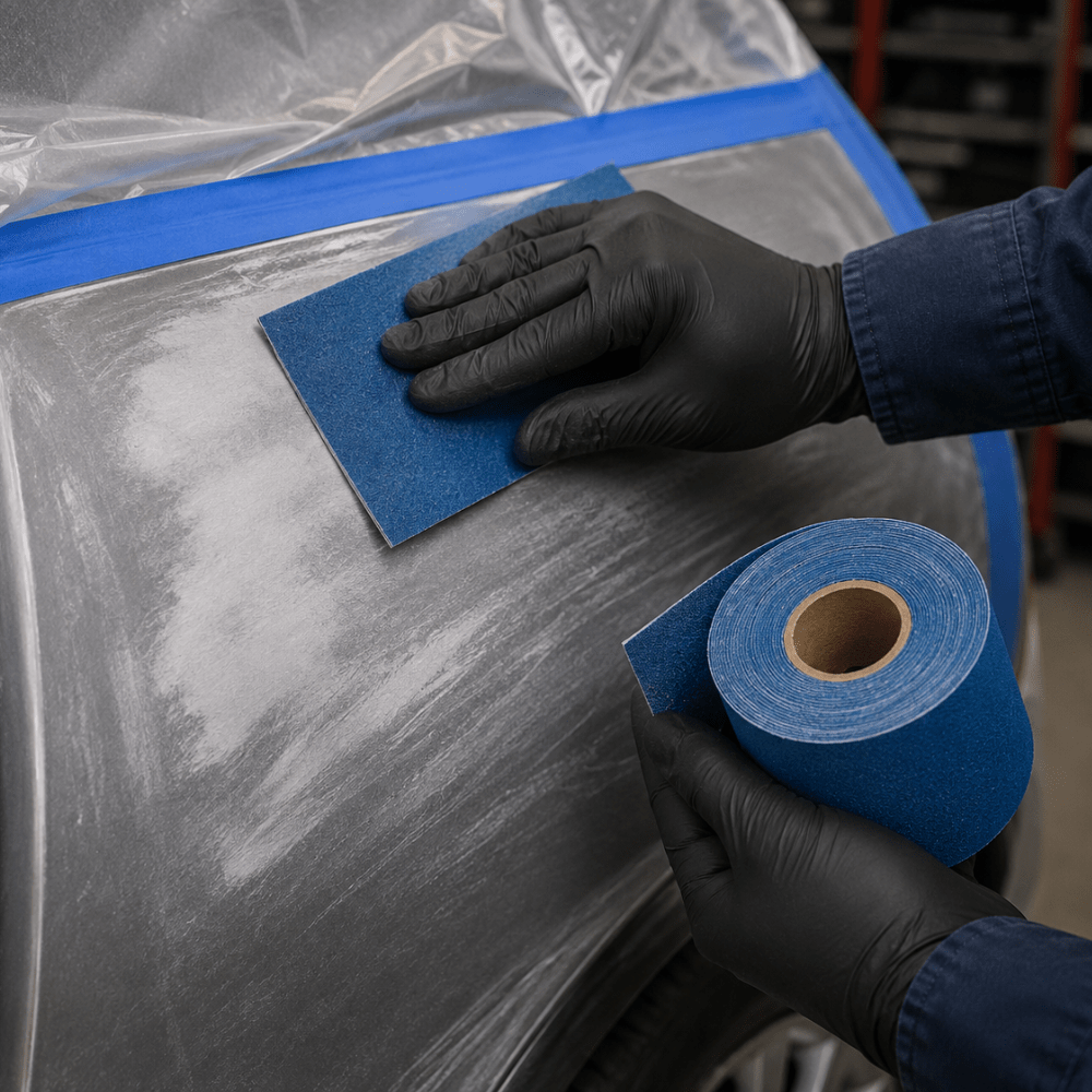 3M™ 36217 80 Grit Blue Abrasive Sheet Roll, 2-3/4 in W x 20 yd L