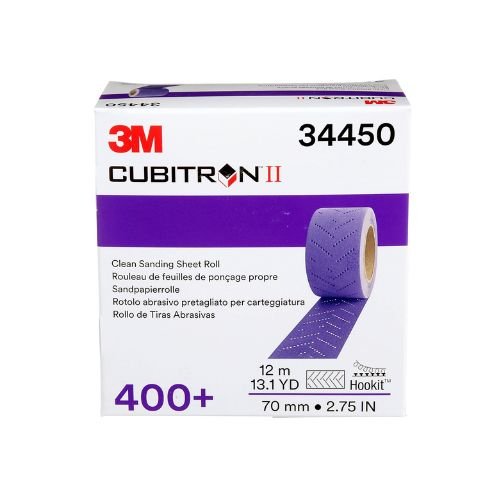 3M Cubitron 34450 Multi-Hole Clean Sanding Sheet Roll, 400 Grit
