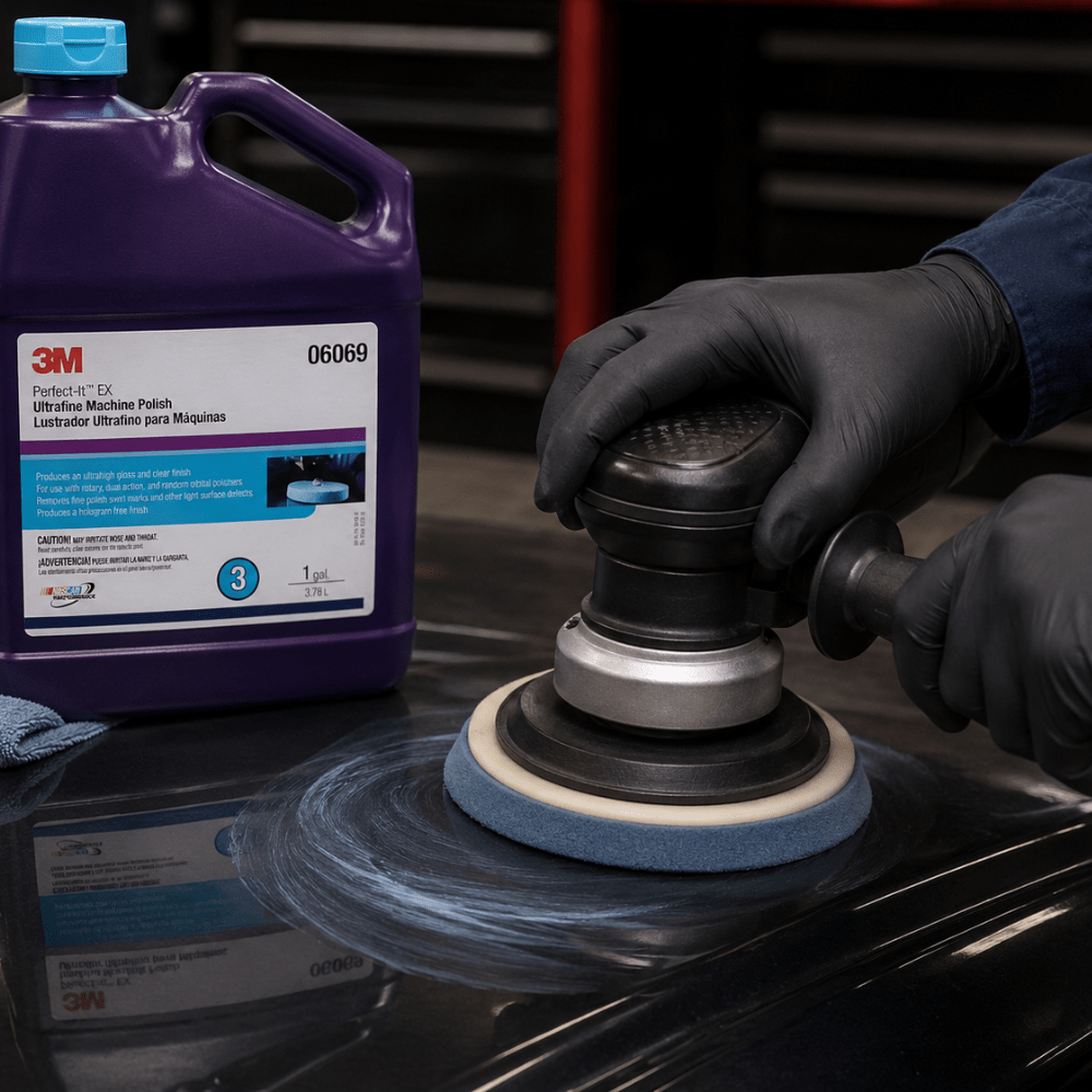 3M Perfect-It 06069 EX Ultrafine Blue Machine Polish, Gallon