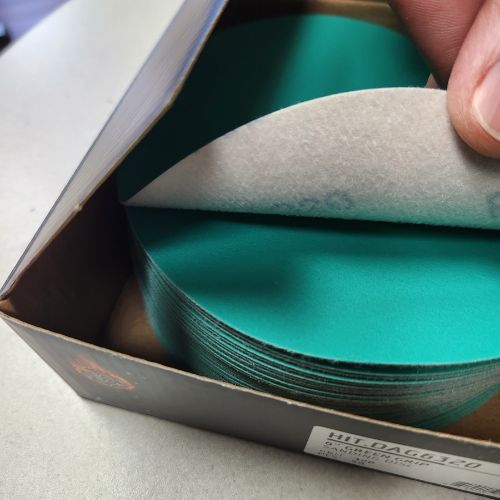 High Teck 6" Inch Economy Green Velcro Sanding Disc | 50 pk