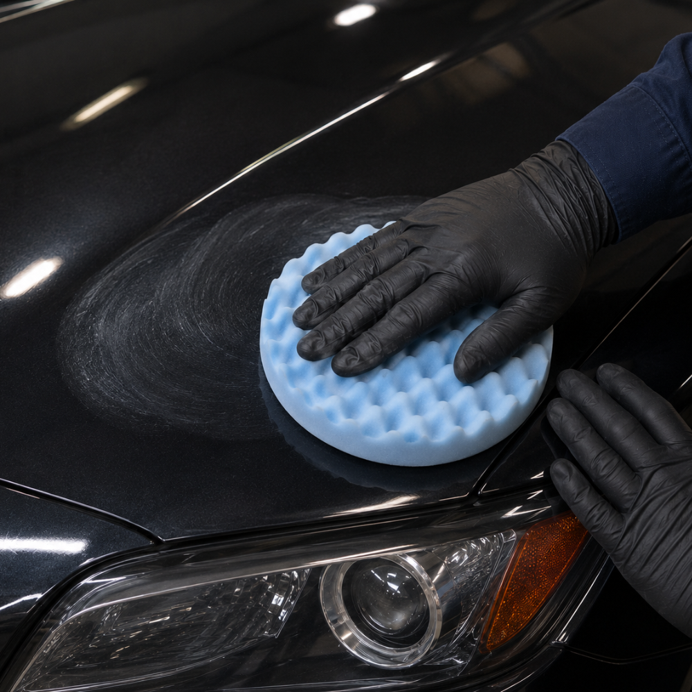 3M Perfect-It 05733 8" Blue Hookit Foam Ultrafine Polish Pad