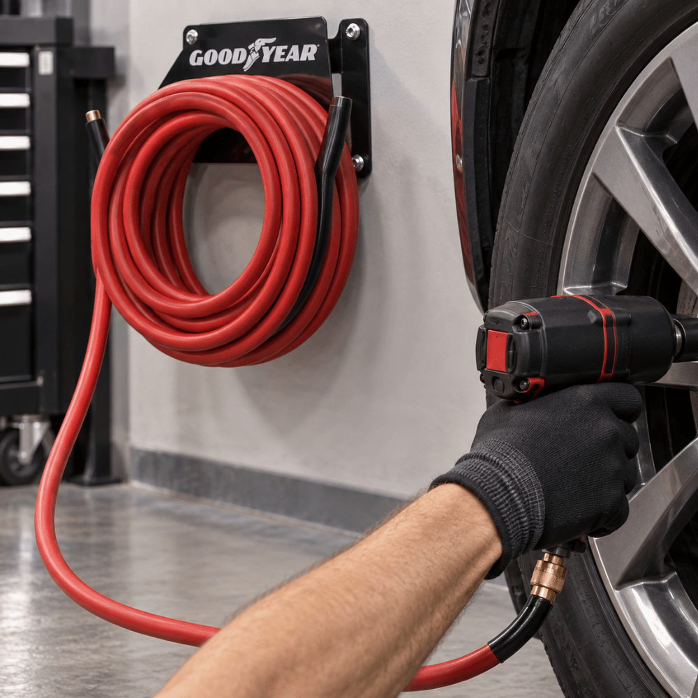 ATD 8212 Goodyear 1/2" x 50' Four Spiral Rubber Air Hose