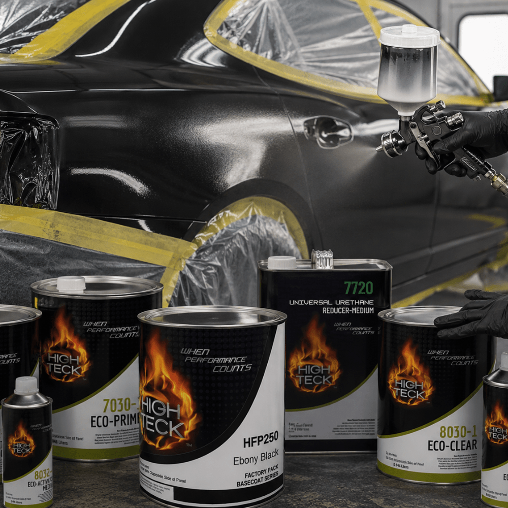 Complete Paint, Primer, and Clearcoat Gallon Kit, Ebony Black GM WA-8555