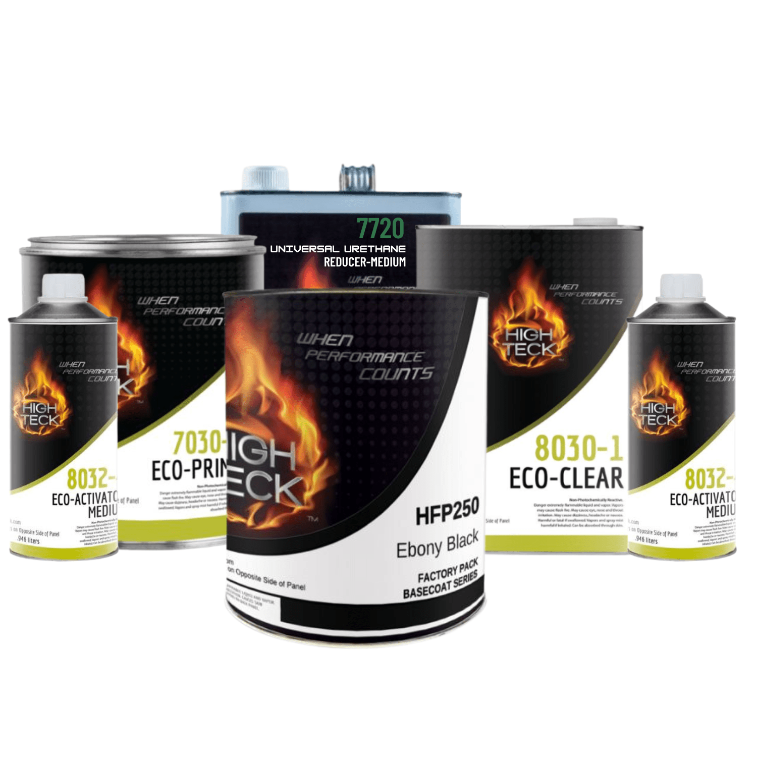 Complete Paint, Primer, and Clearcoat Gallon Kit, Ebony Black GM WA-8555