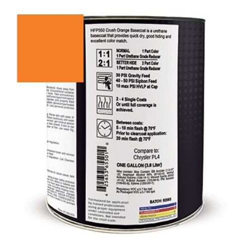 Crush Orange Chrysler PL4 Basecoat Paint, Gallon, High Teck HFP550