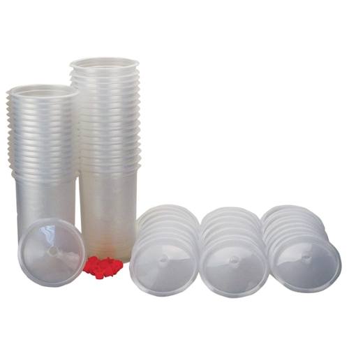 Devilbiss DeKups 24oz Cup, 200Mic. Lid, Kit 50pc