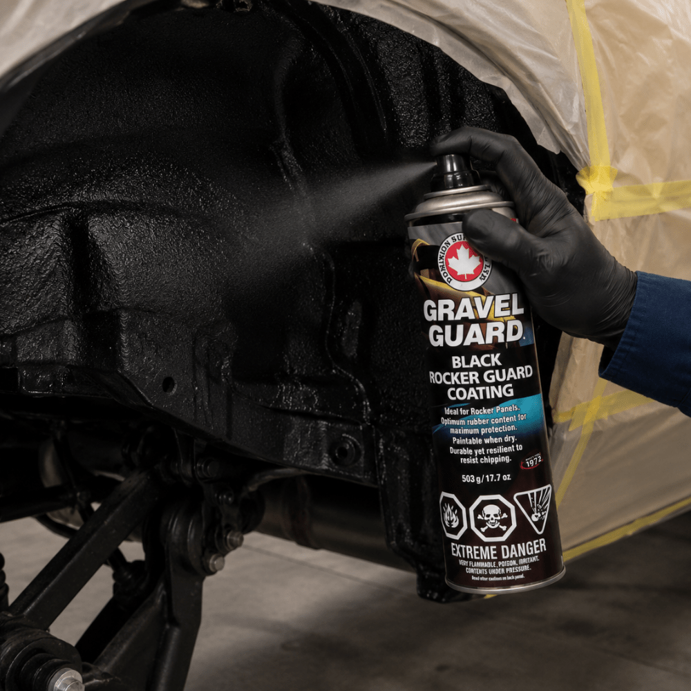 DOMINION 240080 Black Gravel Guard Coating, 17.7 oz Aerosol