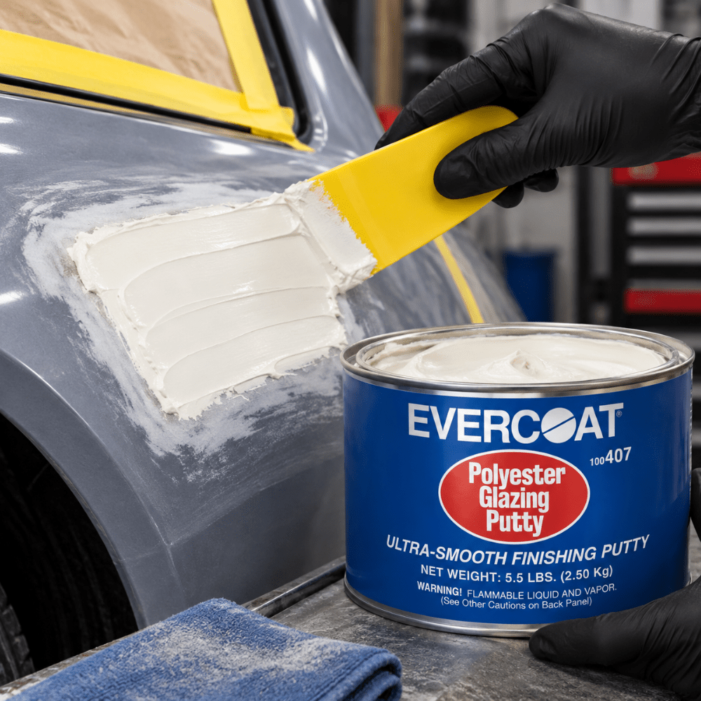 EVERCOAT® 100407 Polyester Glazing Putty, 5.5 lb Can, White