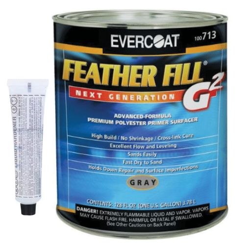 EVERCOAT FEATHER FILL 100713 Gray High-Build Primer Surfacer, 1 gal
