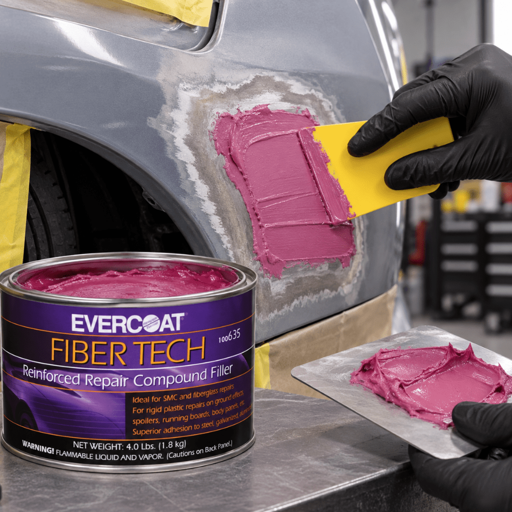 EVERCOAT® FIBER TECH 635 Repair Compound Filler, 0.5 gal, Magenta