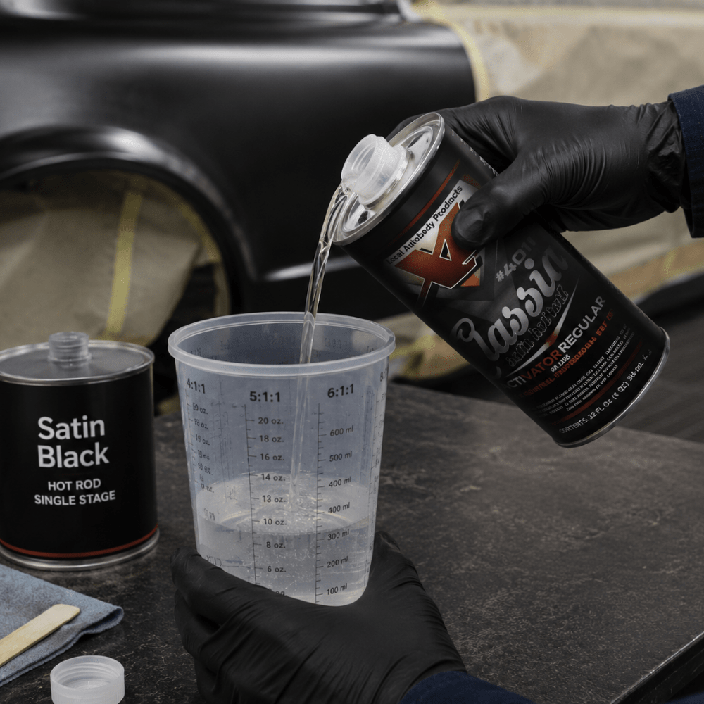 Excel 40104 Hot Rod Satin Black Medium Activator, Quart