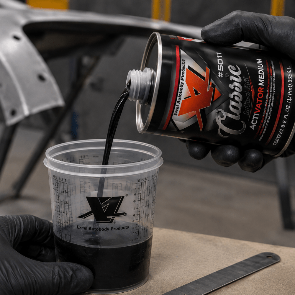 Excel 50116 Hot Rod Flat Black Medium Activator, 8 oz
