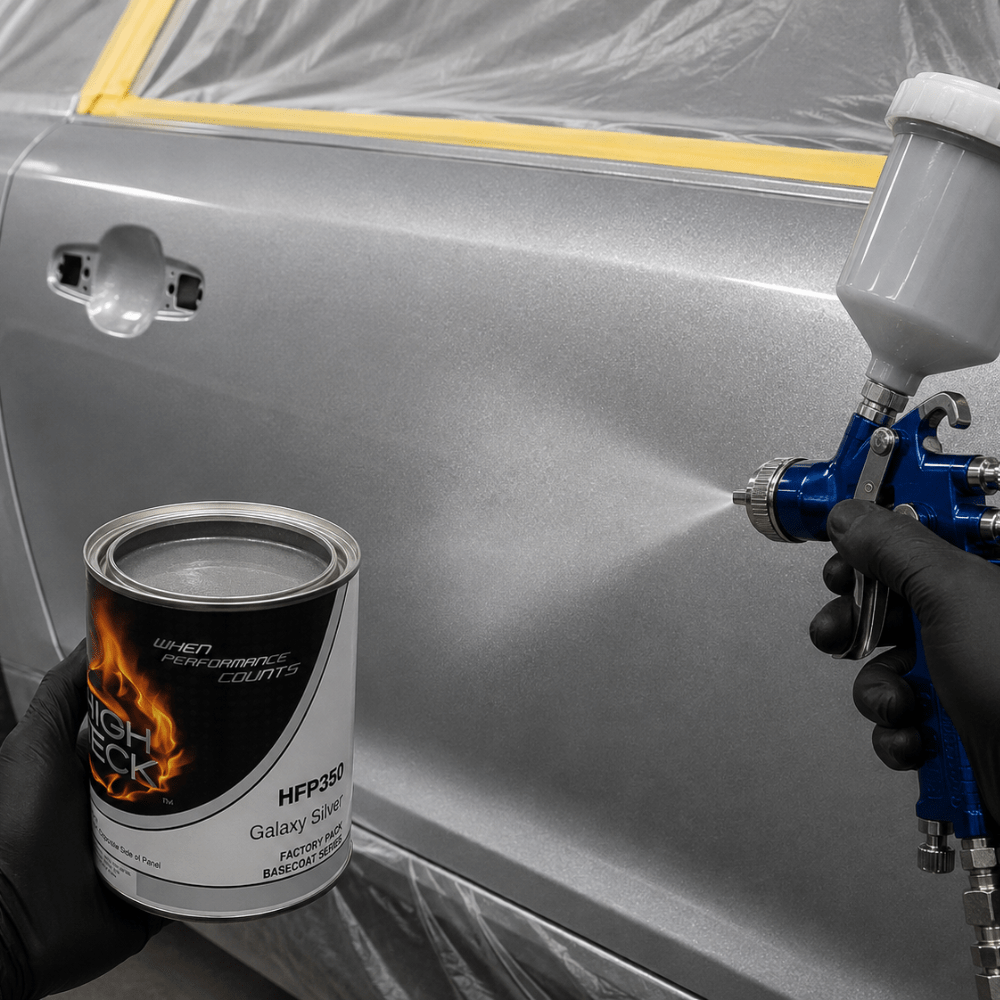 Galaxy Silver GM WA-519F Basecoat Paint, Quart, High Teck HFP350