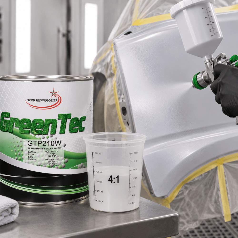 GreenTec GTP210W White High Build 4:1 2K Urethane Sealer, 1 gal