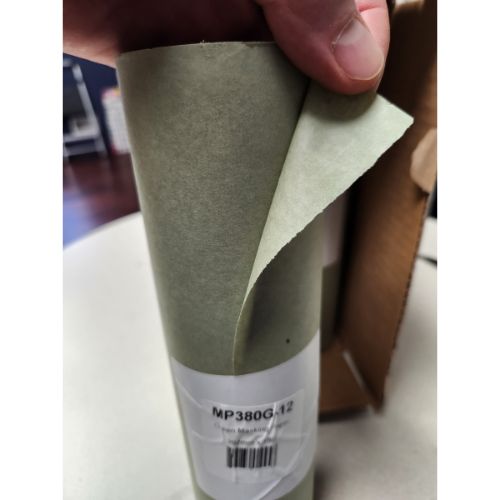 High Teck 12 in x 180 ft Green Masking Paper Hand Roll, Box of 12