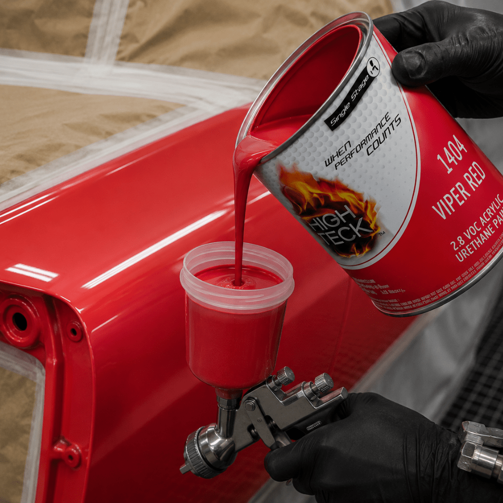 High Teck 1404 Viper Red Single Stage Paint, 1 Gallon