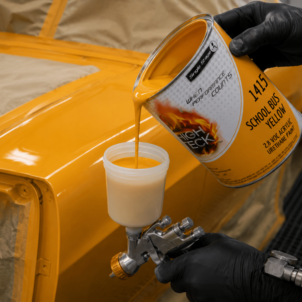 High Teck 1415 School Bus Yellow Single Stage Paint, 1 Gallon