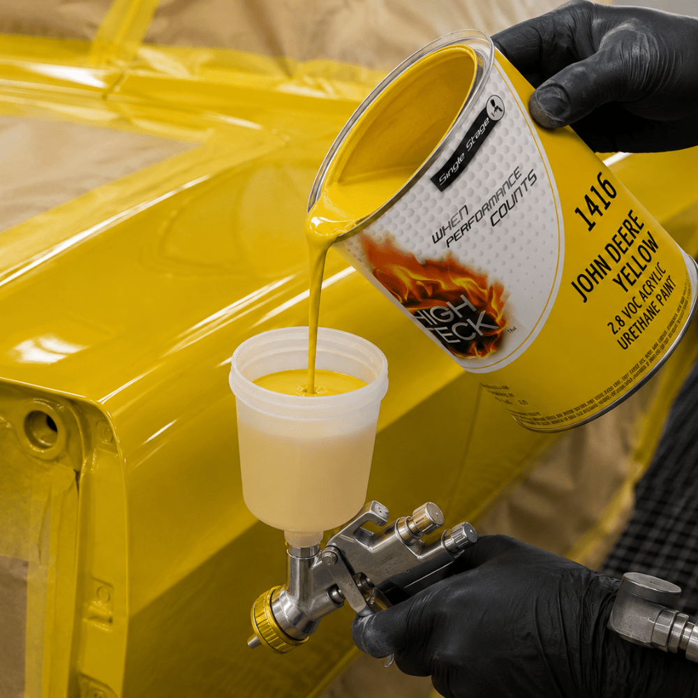 High Teck 1416 John Deere Yellow Single Stage Paint, 1 Gallon