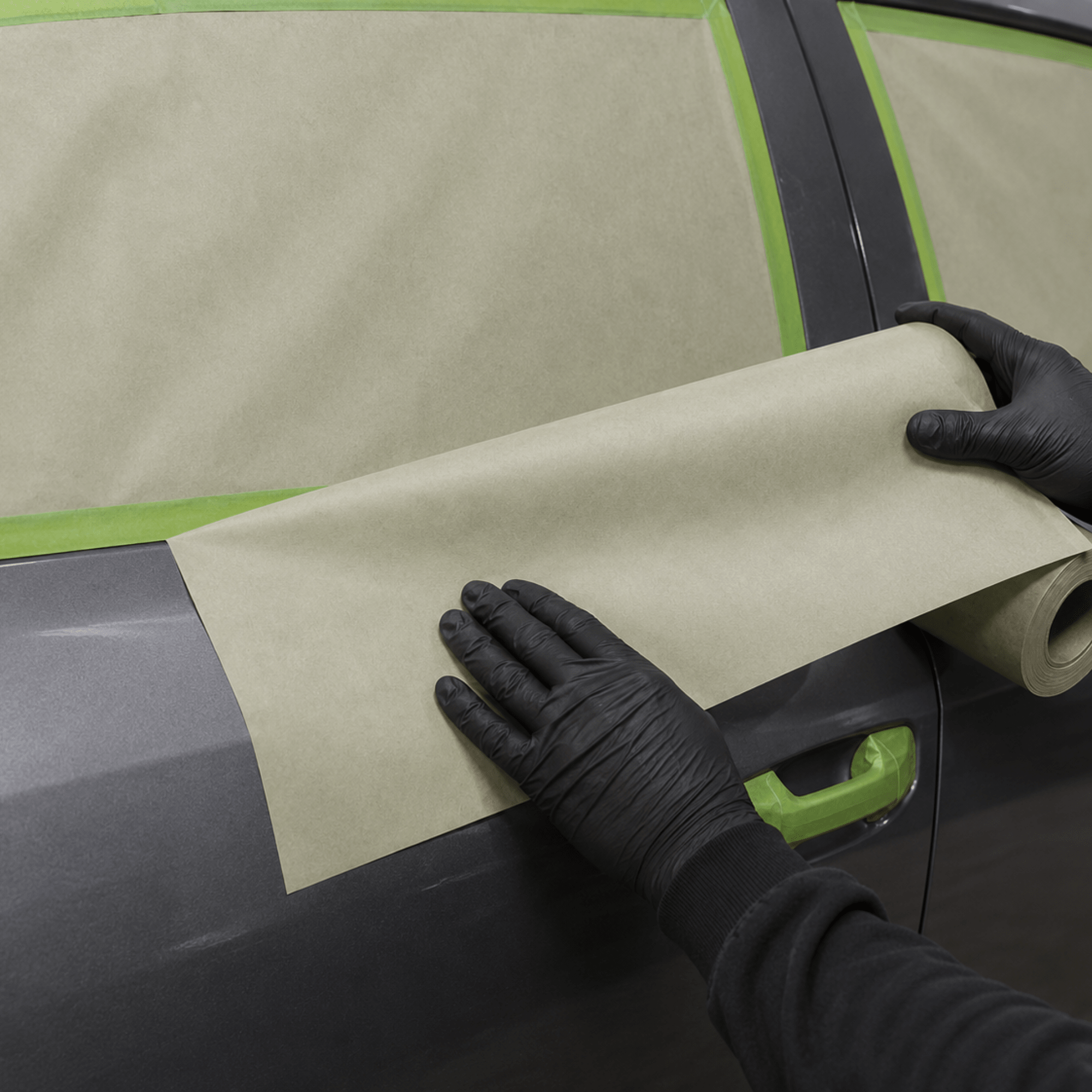 High Teck 18 in x 180 ft Green Masking Paper Hand Roll, Box of 8