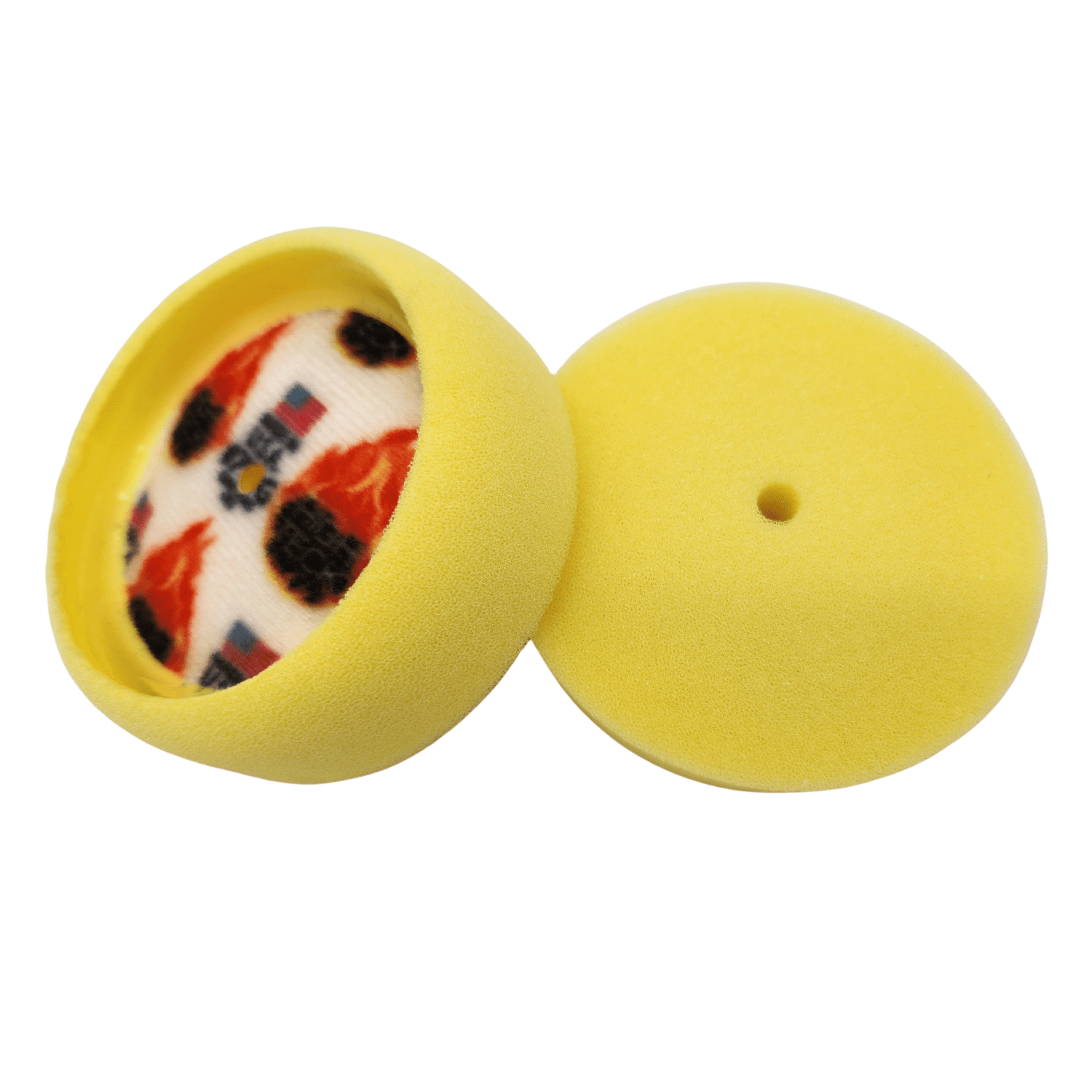 High Teck 3 Inch Dia Yellow Foam Compound Buffing Pads, 2 pk