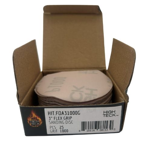 High Teck 3 Inch Super Fine Grit Flexible Grip Sanding Disc | 25 pk