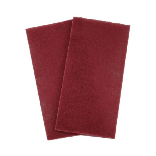 High Teck 4.5 in x 9 in Thin Red Scuff Pad, Very Fine Grit, 20 pc