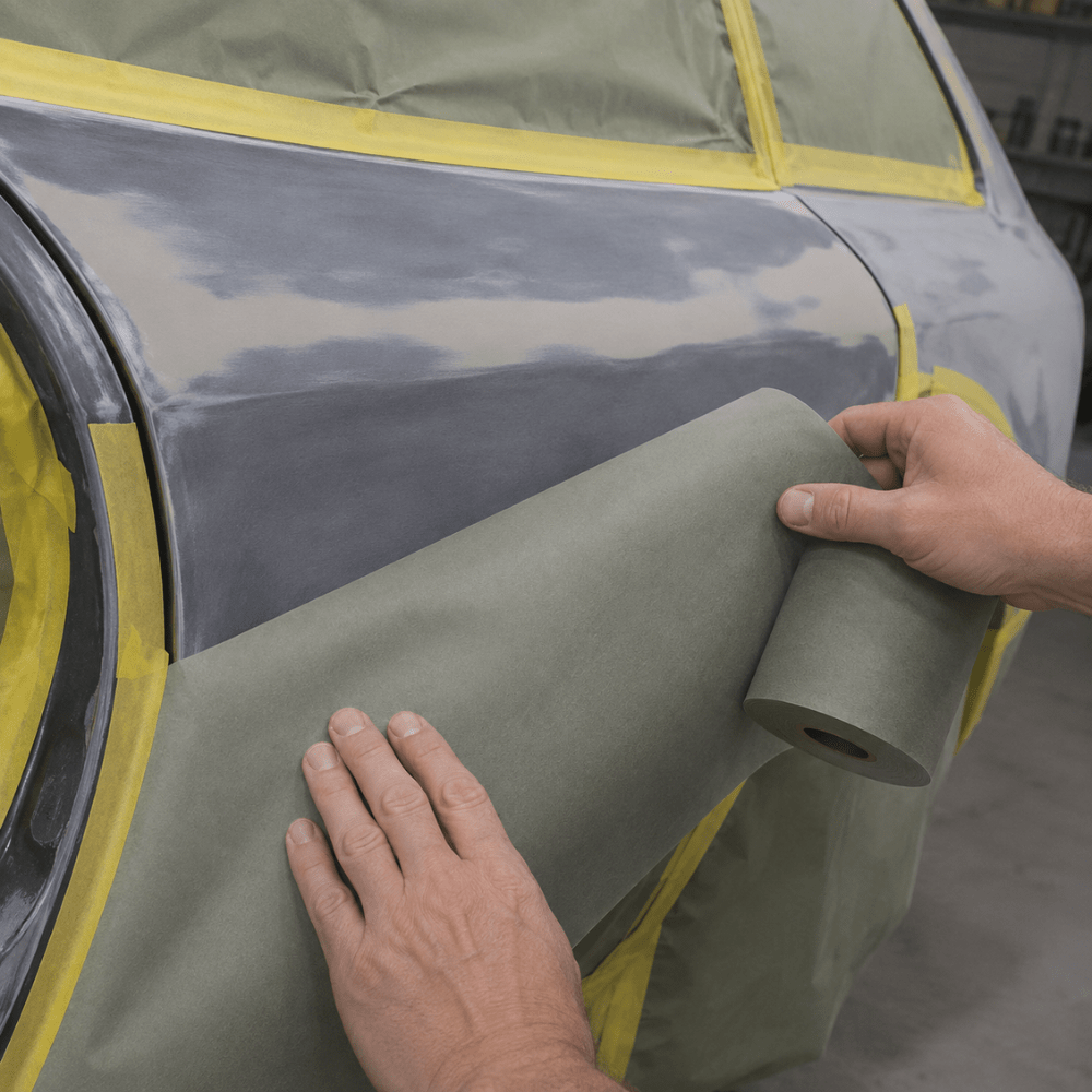 High Teck 6 in x 500 ft Green Masking Paper, 35 Lb Basis Weight