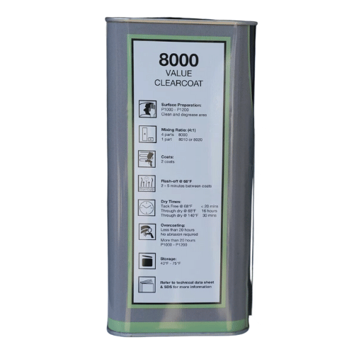 High Teck 8000-1 Gallon Value Clearcoat + 8010 Med Activator Kit