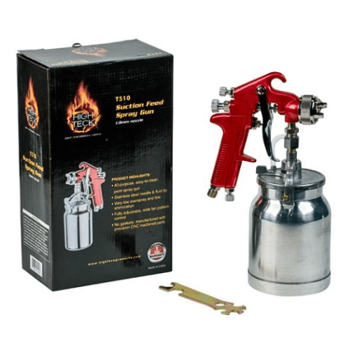 HIGH TECK Suction Feed 1.8mm Nozzle Spray Gun w/1 Quart Aluminum Cup