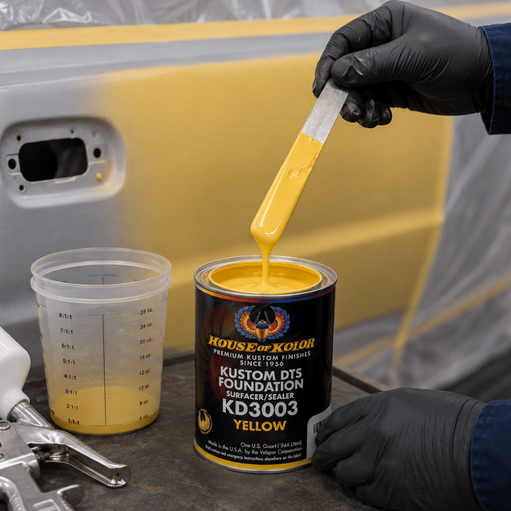 HOUSE OF KOLOR KD3003 Yellow DTS Primer Surfacer/Sealer, Qt