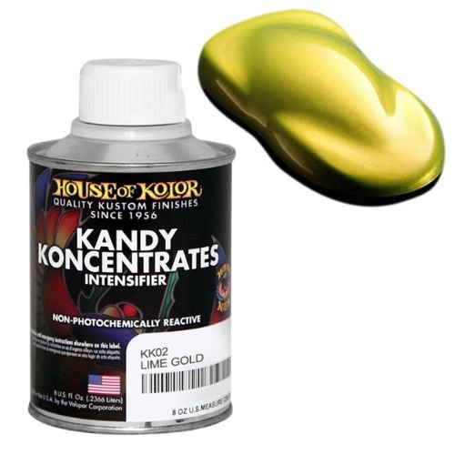 House of Kolor KK02 Lime Gold Kandy Koncentrate Basecoat, 8 oz