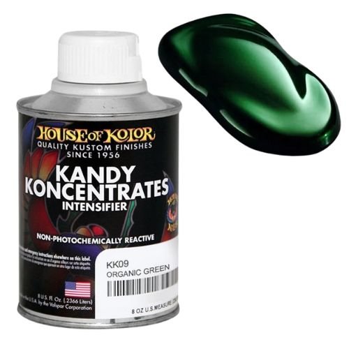House of Kolor KK09 Organic Green Kandy Koncentrate Basecoat, 8 oz