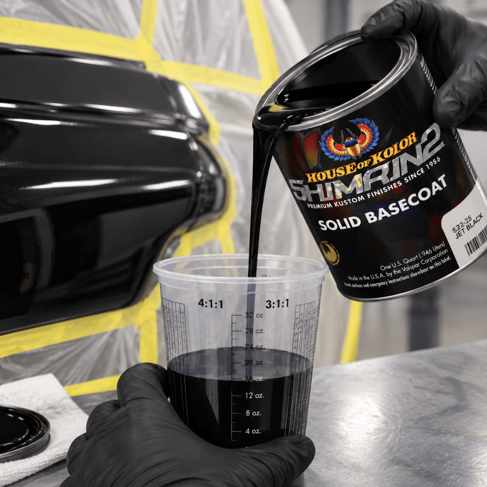 HOUSE OF KOLOR S2-25 Jet Black Universal Basecoat, Quart