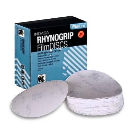 Indasa Rhynogrip 6 in 1200 Grit White Sanding Film Discs, 50 pc