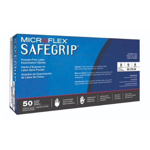 Microflex SG-375-M - SafeGrip Latex Exam Gloves