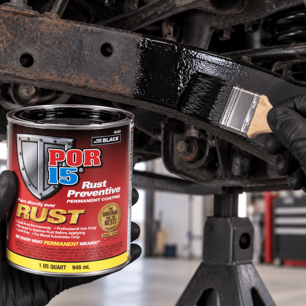 POR-15® 45404 Quart Semi-Gloss Black Rust Preventive Coating