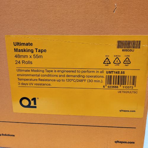 Q1 48 mm (2.0") Ultimate Orange Masking Tape, Case of 24