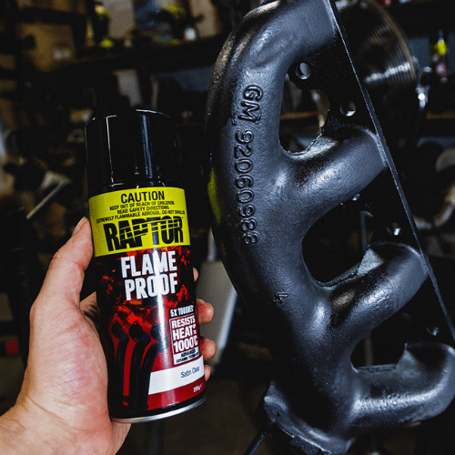 Raptor Flameproof 4941 Satin Clear Coat for Engine/Exhaust, 10 oz