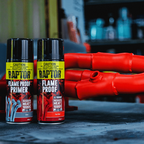 Raptor Flameproof 4943 Flat Red Engine/Exhaust Paint, 10 oz