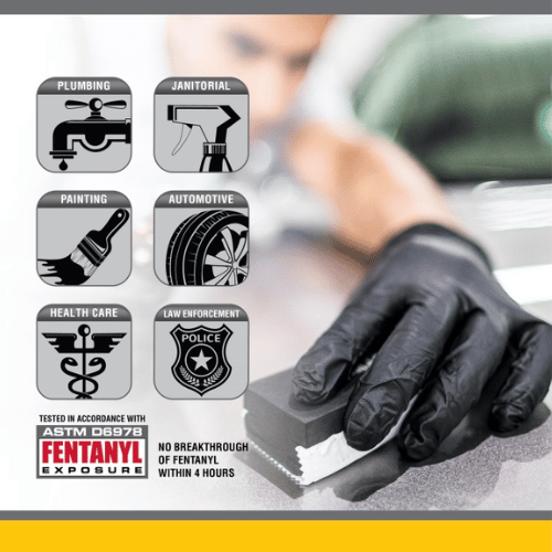 SAS® Raven Medium Black Nitrile Gloves, Box of 100