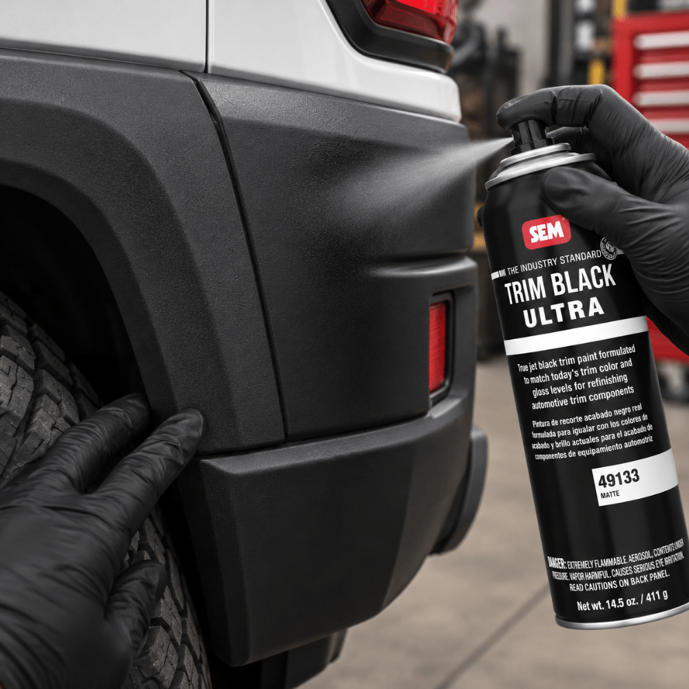 SEM 49133 Matte Black Ultra Trim Paint, 20 oz Aerosol Can