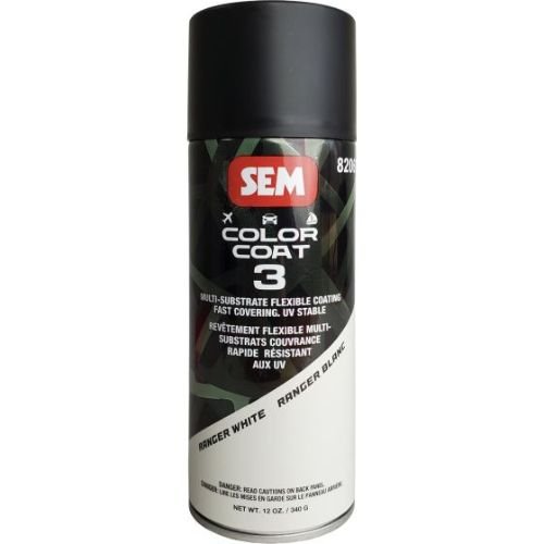 SEM 82063 Color Coat 3 Ranger White, 16 oz | Aerosol | Auto Interior Paint