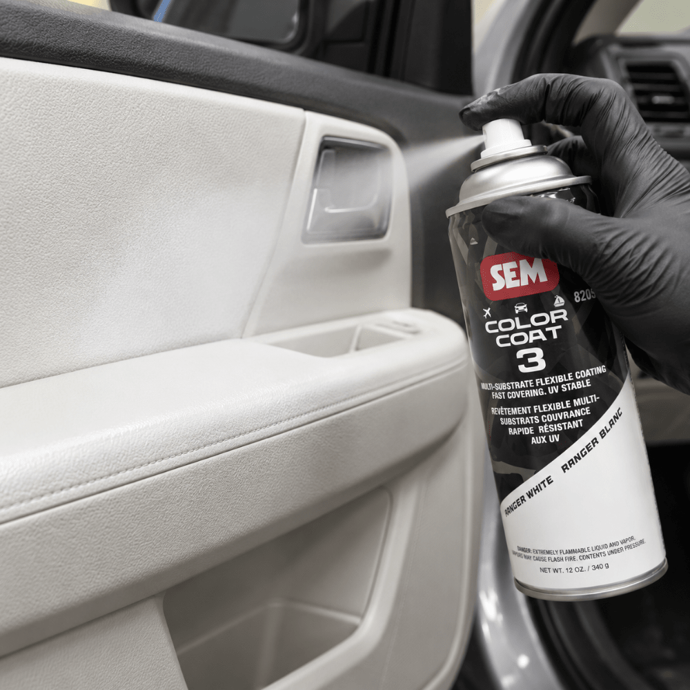SEM 82063 Color Coat 3 Ranger White, 16 oz | Aerosol | Auto Interior Paint
