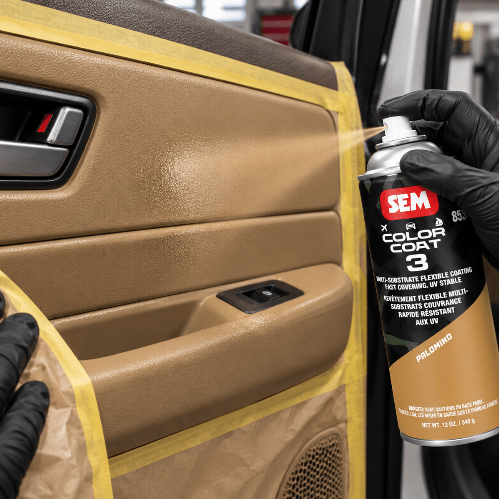 SEM 85323 Color Coat 3 Palomino, 16 oz | Aerosol | Auto Interior Paint
