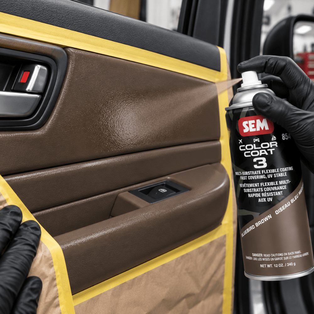 SEM 85483 Color Coat 3 Bluebird Brown, 16 oz | Aerosol | Auto Interior Paint