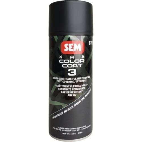 SEM 87013 Color Coat 3 Midnight Black, 16 oz | Aerosol | Auto Interior Paint