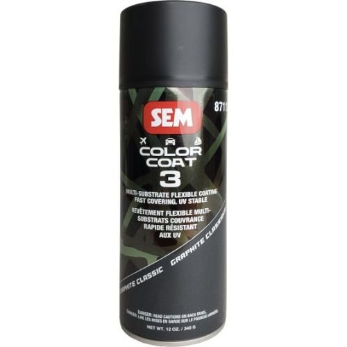 SEM 87113 Color Coat 3 Graphite Classic, 16 oz | Aerosol | Auto Interior Paint